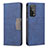 Custodia Portafoglio In Pelle Cover con Supporto B02F per Xiaomi Redmi K30S 5G Blu