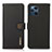 Custodia Portafoglio In Pelle Cover con Supporto B02H per Oppo Find X3 5G Nero