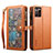 Custodia Portafoglio In Pelle Cover con Supporto B02S per Samsung Galaxy Note 20 Ultra 5G Marrone