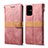 Custodia Portafoglio In Pelle Cover con Supporto B02S per Samsung Galaxy S20 Plus 5G Oro Rosa