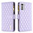 Custodia Portafoglio In Pelle Cover con Supporto B03F per Motorola Moto E32s Viola