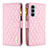 Custodia Portafoglio In Pelle Cover con Supporto B03F per Motorola Moto Edge S30 5G Rosa
