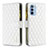 Custodia Portafoglio In Pelle Cover con Supporto B03F per Motorola Moto G31 Bianco