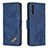 Custodia Portafoglio In Pelle Cover con Supporto B03F per Samsung Galaxy A30S Blu