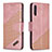 Custodia Portafoglio In Pelle Cover con Supporto B03F per Samsung Galaxy A30S Oro Rosa