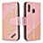 Custodia Portafoglio In Pelle Cover con Supporto B03F per Samsung Galaxy A40 Oro Rosa