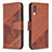 Custodia Portafoglio In Pelle Cover con Supporto B03F per Samsung Galaxy A70 Marrone