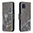 Custodia Portafoglio In Pelle Cover con Supporto B03F per Samsung Galaxy A81 Grigio Scuro
