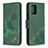 Custodia Portafoglio In Pelle Cover con Supporto B03F per Samsung Galaxy A91 Verde