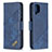 Custodia Portafoglio In Pelle Cover con Supporto B03F per Samsung Galaxy F12 Blu