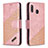 Custodia Portafoglio In Pelle Cover con Supporto B03F per Samsung Galaxy M10S Oro Rosa