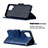 Custodia Portafoglio In Pelle Cover con Supporto B03F per Samsung Galaxy M12