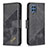 Custodia Portafoglio In Pelle Cover con Supporto B03F per Samsung Galaxy M32 4G Nero