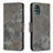 Custodia Portafoglio In Pelle Cover con Supporto B03F per Samsung Galaxy M40S Grigio Scuro