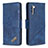 Custodia Portafoglio In Pelle Cover con Supporto B03F per Samsung Galaxy Note 10 5G Blu