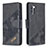 Custodia Portafoglio In Pelle Cover con Supporto B03F per Samsung Galaxy Note 10 5G Nero