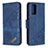 Custodia Portafoglio In Pelle Cover con Supporto B03F per Samsung Galaxy Note 20 5G Blu