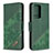 Custodia Portafoglio In Pelle Cover con Supporto B03F per Samsung Galaxy Note 20 Ultra 5G Verde