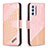 Custodia Portafoglio In Pelle Cover con Supporto B03F per Samsung Galaxy Quantum2 5G Oro Rosa