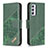 Custodia Portafoglio In Pelle Cover con Supporto B03F per Samsung Galaxy Quantum2 5G Verde