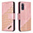 Custodia Portafoglio In Pelle Cover con Supporto B03F per Samsung Galaxy S20 5G Oro Rosa