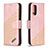 Custodia Portafoglio In Pelle Cover con Supporto B03F per Xiaomi Poco M3 Oro Rosa