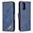 Custodia Portafoglio In Pelle Cover con Supporto B03F per Xiaomi Poco M5S Blu