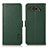 Custodia Portafoglio In Pelle Cover con Supporto B03H per Asus ROG Phone 5s Verde