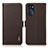 Custodia Portafoglio In Pelle Cover con Supporto B03H per Motorola Moto G 5G (2022) Marrone
