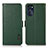 Custodia Portafoglio In Pelle Cover con Supporto B03H per Motorola Moto G 5G (2022) Verde