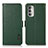 Custodia Portafoglio In Pelle Cover con Supporto B03H per Motorola Moto G Stylus (2022) 4G Verde