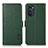 Custodia Portafoglio In Pelle Cover con Supporto B03H per Motorola Moto G52j 5G Verde