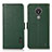 Custodia Portafoglio In Pelle Cover con Supporto B03H per Nokia C21 Verde