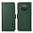 Custodia Portafoglio In Pelle Cover con Supporto B03H per Nokia X10 Verde