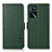 Custodia Portafoglio In Pelle Cover con Supporto B03H per Oppo A54s Verde
