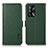 Custodia Portafoglio In Pelle Cover con Supporto B03H per Oppo F19 Verde