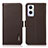 Custodia Portafoglio In Pelle Cover con Supporto B03H per Oppo F21 Pro 5G Marrone