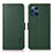 Custodia Portafoglio In Pelle Cover con Supporto B03H per Oppo Find X3 Pro 5G Verde