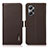 Custodia Portafoglio In Pelle Cover con Supporto B03H per Oppo K10 Pro 5G Marrone