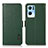 Custodia Portafoglio In Pelle Cover con Supporto B03H per Oppo Reno7 Pro 5G Verde