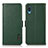 Custodia Portafoglio In Pelle Cover con Supporto B03H per Samsung Galaxy M02 Verde