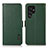 Custodia Portafoglio In Pelle Cover con Supporto B03H per Samsung Galaxy S21 Ultra 5G Verde