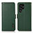 Custodia Portafoglio In Pelle Cover con Supporto B03H per Samsung Galaxy S22 Ultra 5G Verde