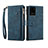 Custodia Portafoglio In Pelle Cover con Supporto B03S per Samsung Galaxy S20 Ultra Blu