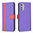 Custodia Portafoglio In Pelle Cover con Supporto B04F per Motorola Moto E32