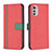 Custodia Portafoglio In Pelle Cover con Supporto B04F per Motorola Moto E32s