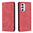 Custodia Portafoglio In Pelle Cover con Supporto B04F per Motorola Moto Edge 30 Pro 5G Rosso