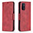 Custodia Portafoglio In Pelle Cover con Supporto B04F per Oppo A74 5G Rosso