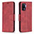 Custodia Portafoglio In Pelle Cover con Supporto B04F per Oppo A94 4G Rosso