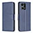 Custodia Portafoglio In Pelle Cover con Supporto B04F per Oppo F21s Pro 4G Blu